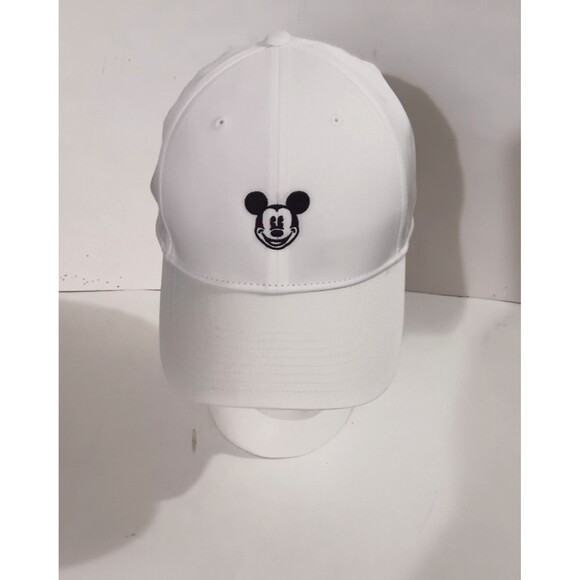 Disney Hat Cap Strapback Size M/L White Mickey Mouse Nike Dri Fit Club Cap Poly - Picture 1 of 7